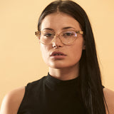 Francis - Champagne with Blue Light Lenses