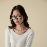 Campbell - Black with  Blue Light Lenses