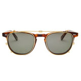 Campbell Sun Clip-On Lens - Gold Steel with Green Polarised Lens