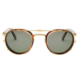 Carter Sun Lens Clip - Gold Steel with Green Polarised Lens
