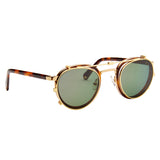 Carter Sun Lens Clip - Gold Steel with Green Polarised Lens