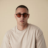 Lucius - Black with Citrus Orange Lens