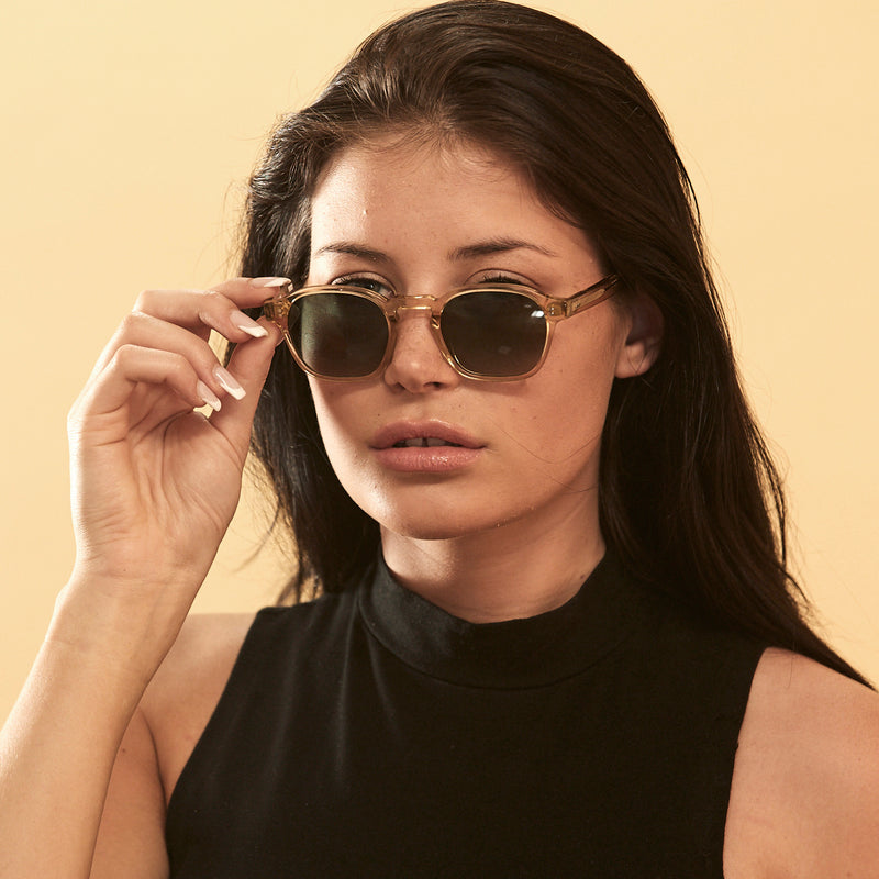 Lucius - Champagne with Gradient Green Polarised Lenses