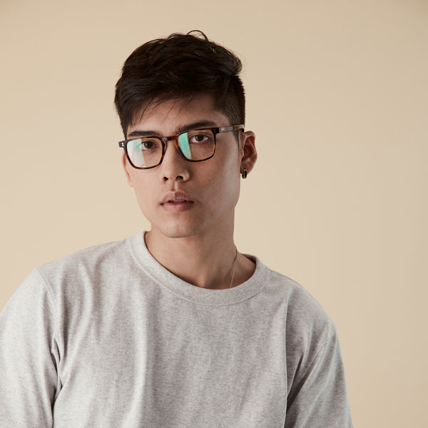Wallis - Choc Havana with Blue Light Lenses