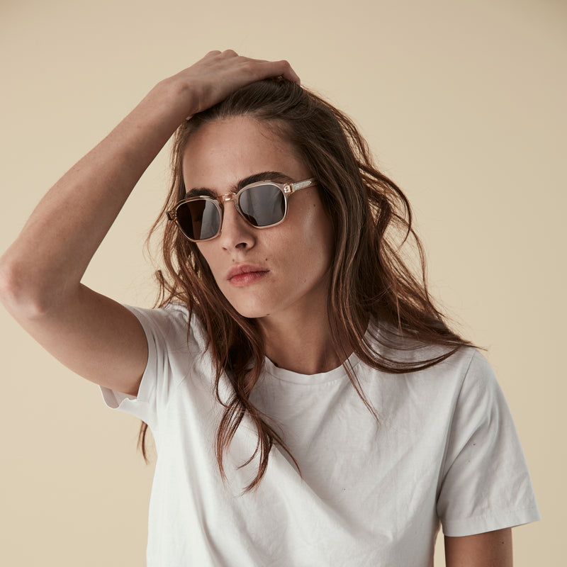 Lucius - Champagne with Gradient Green Polarised Lenses