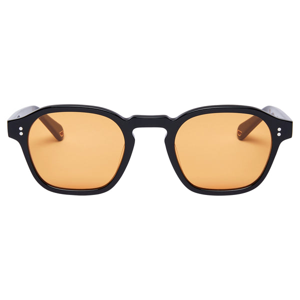Lucius - Black with Citrus Orange Lens
