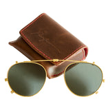 Carter Sun Lens Clip - Gold Steel with Green Polarised Lens