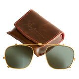 Hardy Sun Lens Clip - Gold with Green Polarised Lens